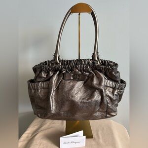 Salvatore Ferragamo Leather Top Handle Bag